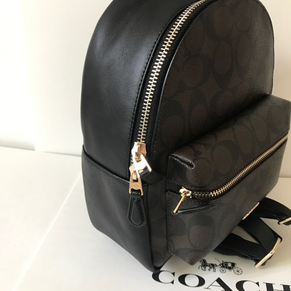 ❤️🌷coach backpack/brown/black/small size - Picture 2 of 8